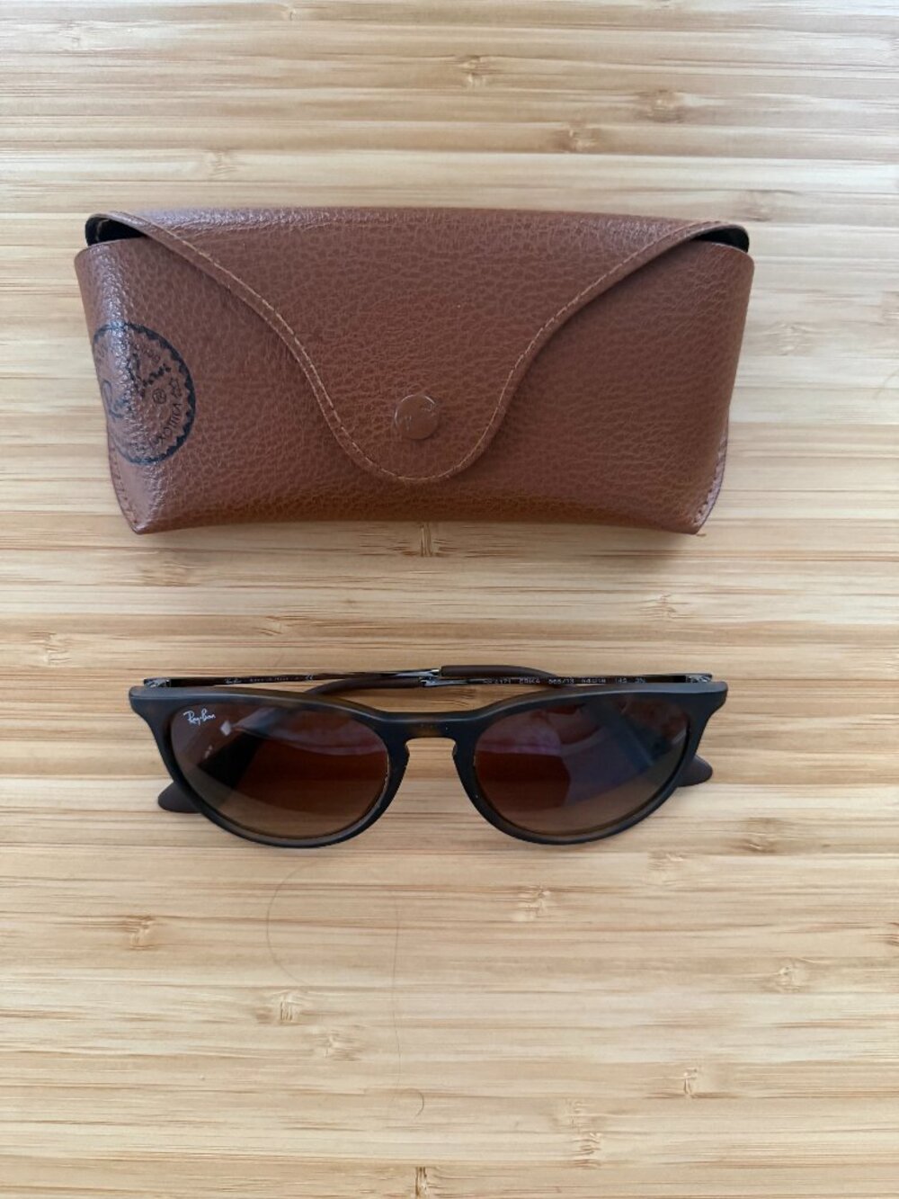 Ray-Ban RB4171 Erika Classic Sunglasses - Matte Rubber Havana/Brown